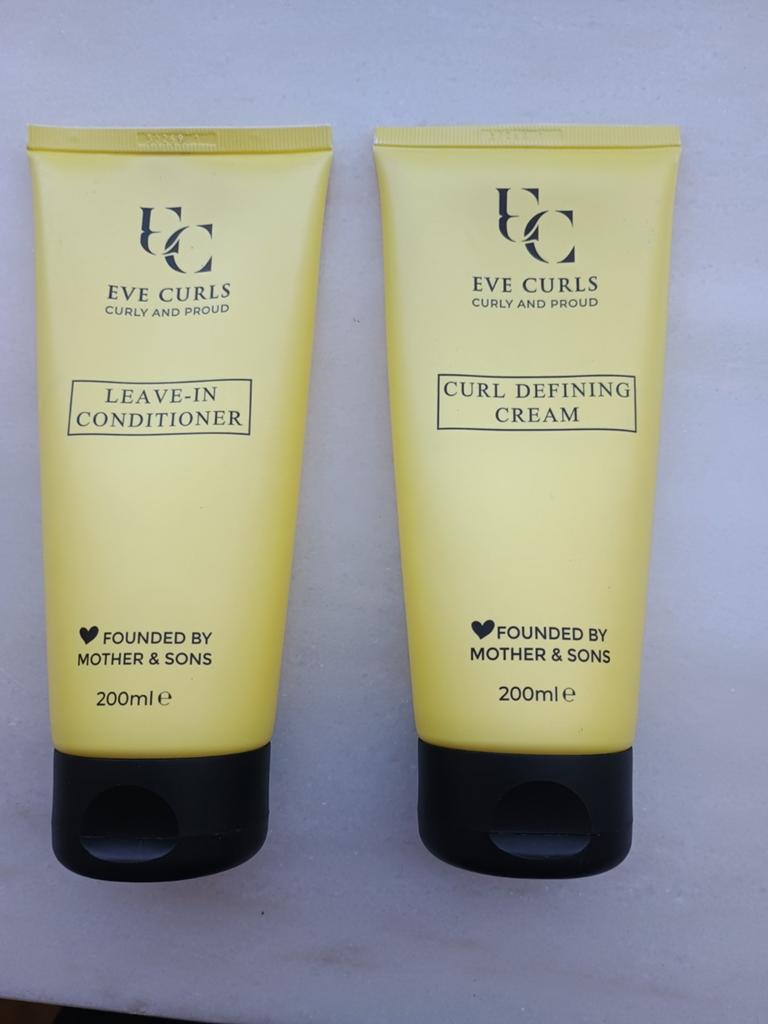 Eve Curls set: Leave-in conditioner + Curl defining cream, Ophalen of Verzenden, Gebruikt, Shampoo of Conditioner