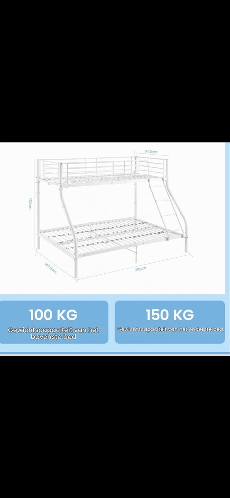 Stevig stapelbed met tweepersoons onderbed en IKEA matras, Ophalen, Gebruikt, Tweepersoons, 140 cm