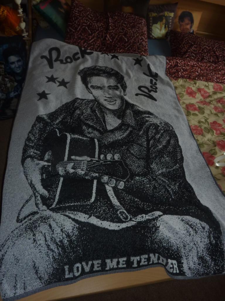 elvis bad handdoek 160 bij 1 meter, Verzamelen, Beelden en Beeldjes, Ophalen of Verzenden