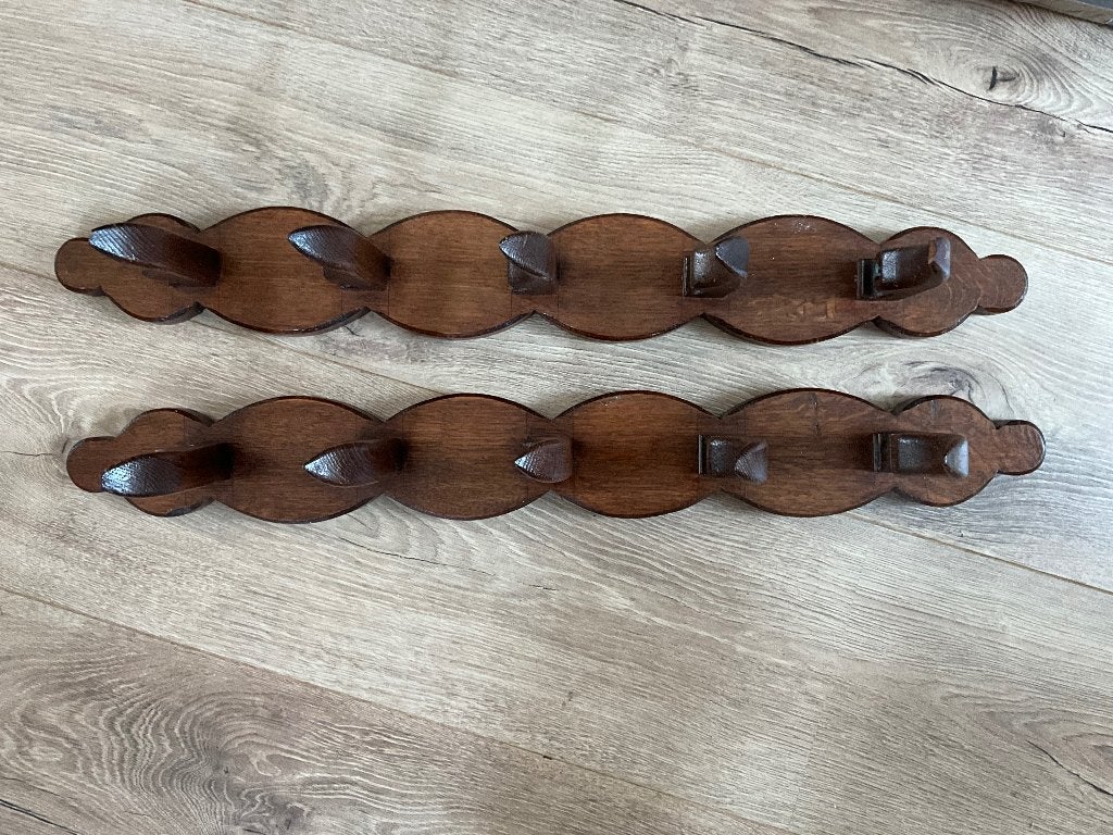 Antieke houten geweerhouder voor 5 geweren, Ophalen of Verzenden