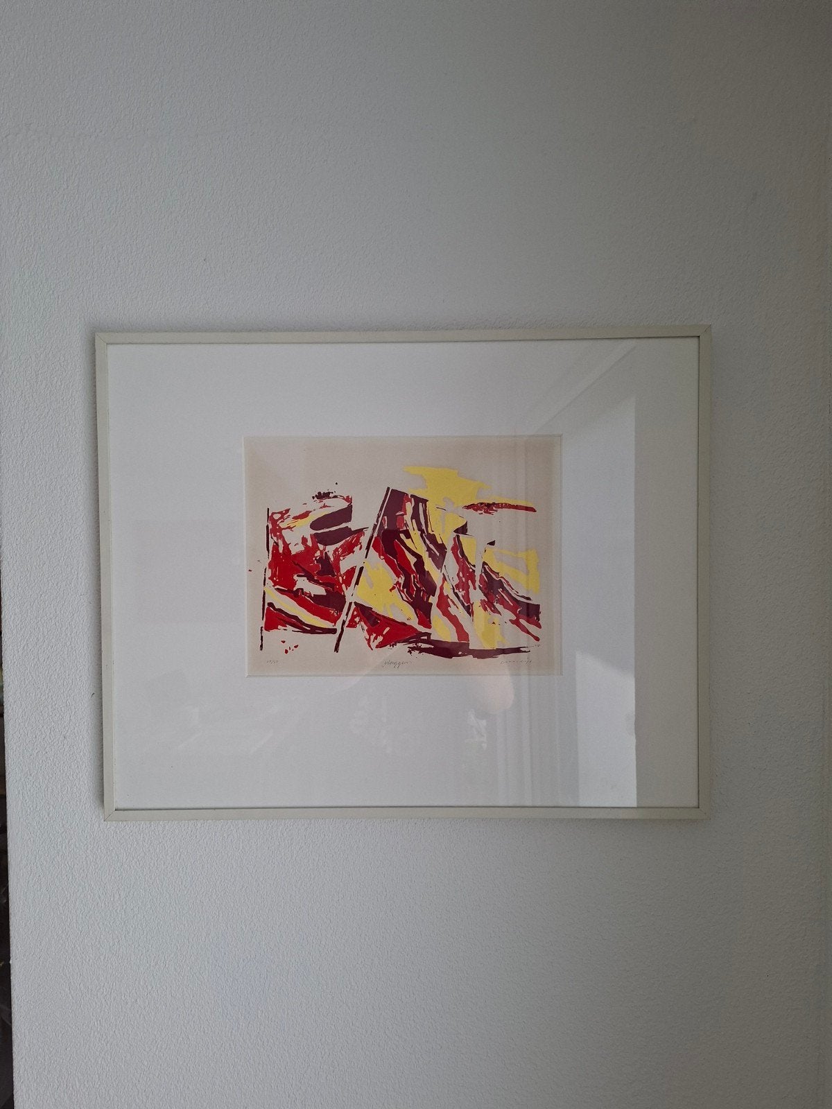 Zeefdruk Jan Cremer,  'Vlaggen' - Gesigneerd en Genummerd, Antiek en Kunst, Kunst | Schilderijen | Modern, Abstract, Zeefdruk