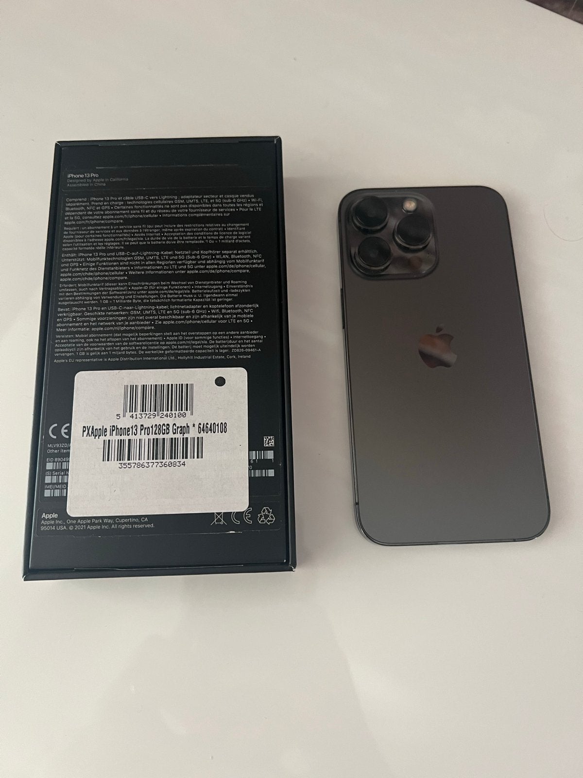 iPhone 13 Pro 128GB Grafiet - Perfecte staat, 82% batterij, Telecommunicatie, Mobiele telefoons | Apple iPhone, 128 GB, Ophalen of Verzenden