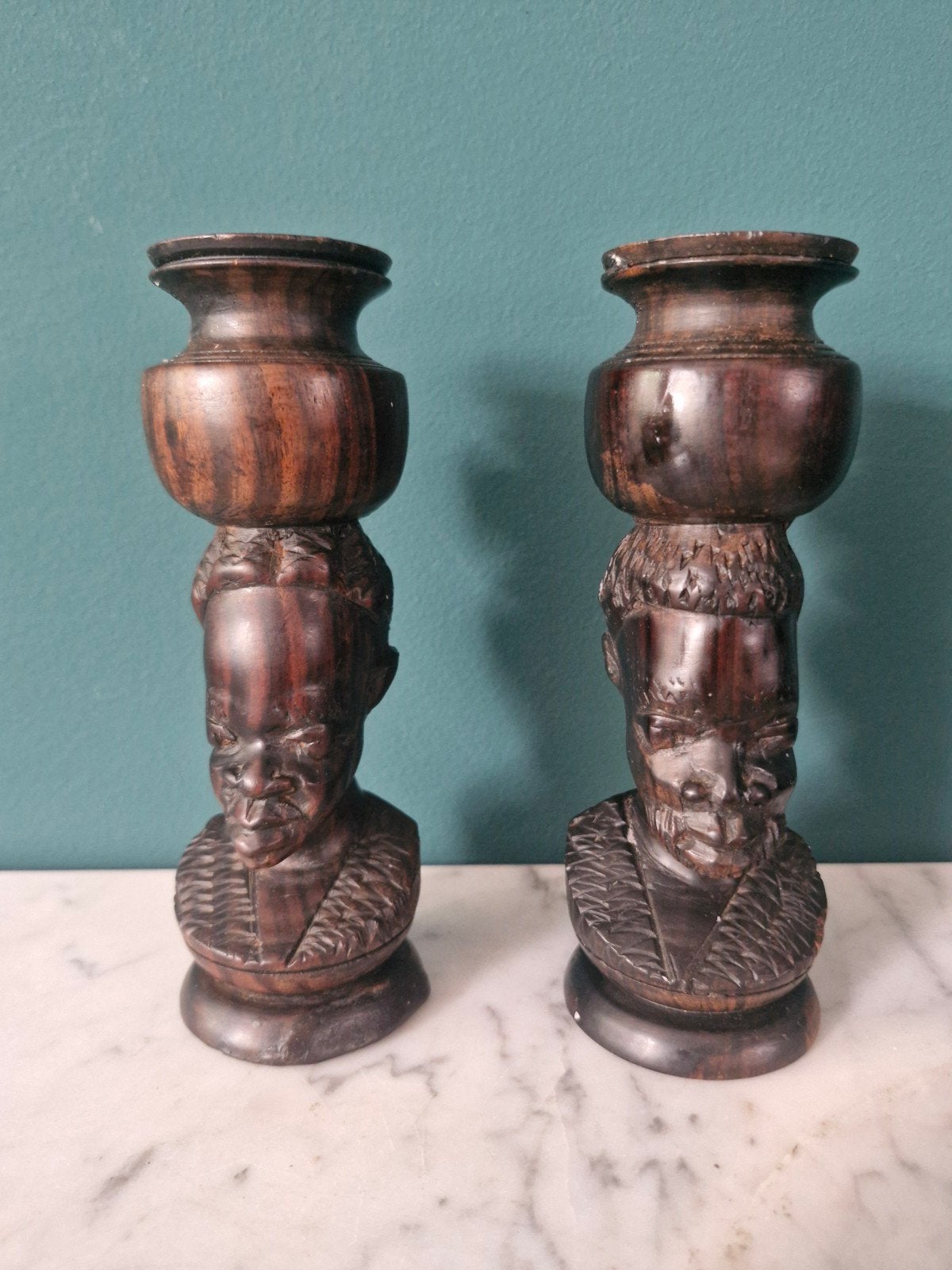 Coromandelhouten kandelaars, Antiek en Kunst, Ophalen of Verzenden
