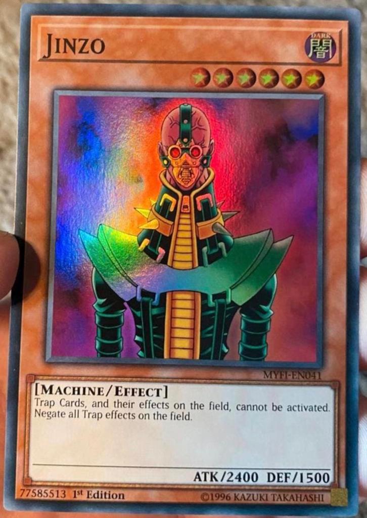 Yu-Gi-Oh! Jinzo MYFI 1st Edition M/NM !, Hobby en Vrije tijd, Verzamelkaartspellen | Yu-gi-Oh!, Ophalen of Verzenden, Zo goed als nieuw