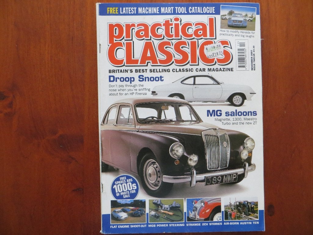 Practical Classics 11 2001 MG saloons: Magnette, 1300, Minx, Ophalen of Verzenden, Nieuw, Overige merken