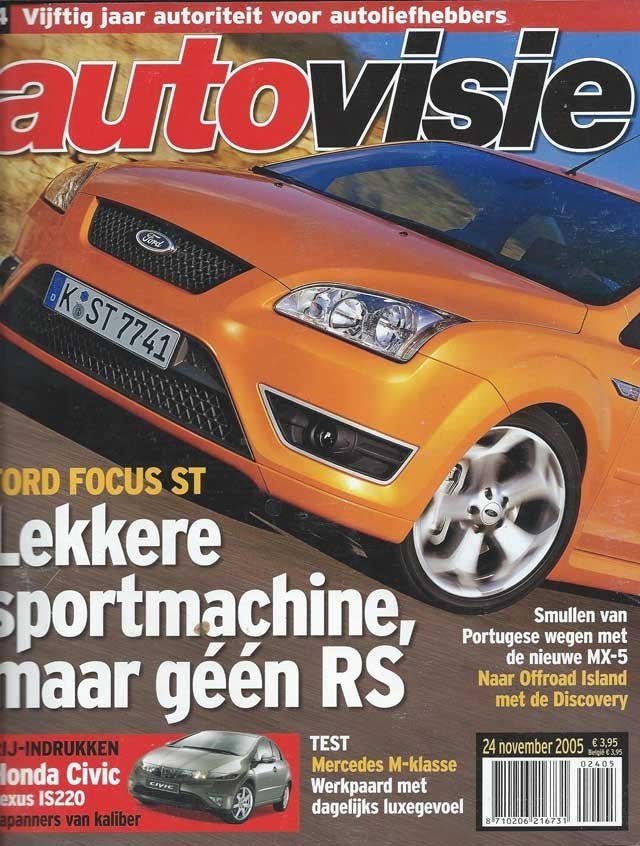 Autovisie 24 2005: Ford Focus ST - Mazda MX5 - Mercedes Benz, Ophalen of Verzenden, Gelezen, Algemeen