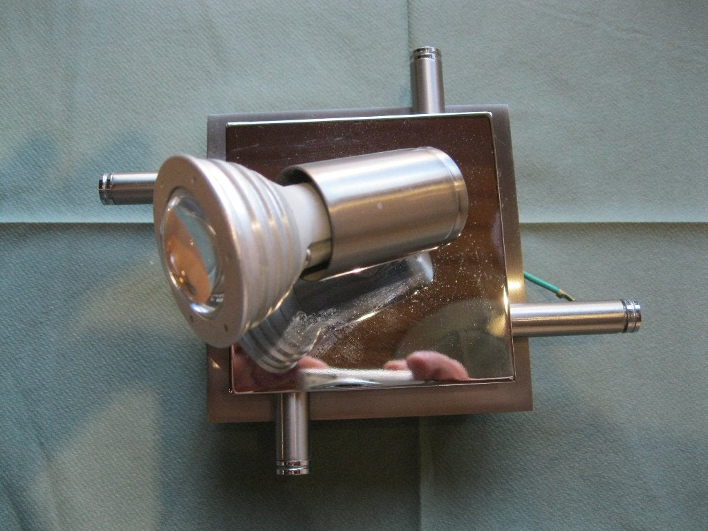 wandlicht wandlamp plafondlamp armatuur RVS., Ophalen, Zo goed als nieuw