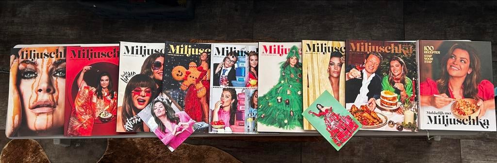 8 Miljuschka Magazine plus 1 Kookboek, Boeken, Ophalen, Hoofdgerechten, Zo goed als nieuw, Gezond koken