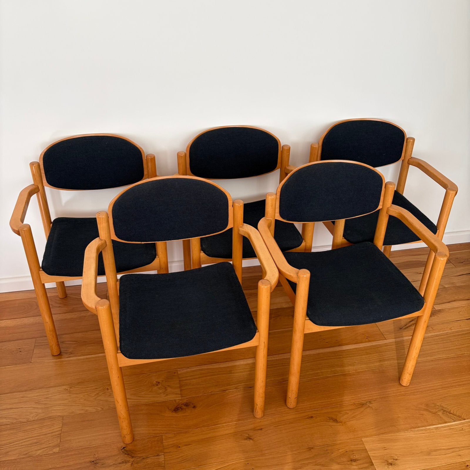 5x Vintage Casala stoel van beukenhout, Ophalen, Hout, Gebruikt, Bruin