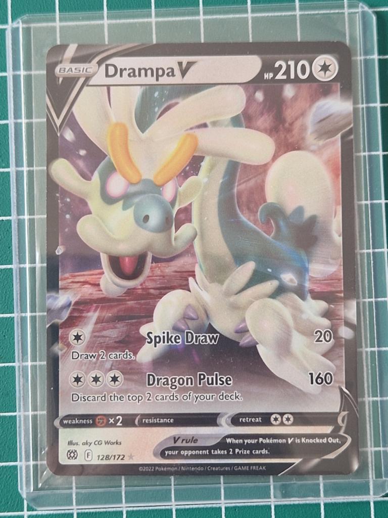 pokemon kaart, Drampa V, #128/172, Ophalen of Verzenden, Zo goed als nieuw