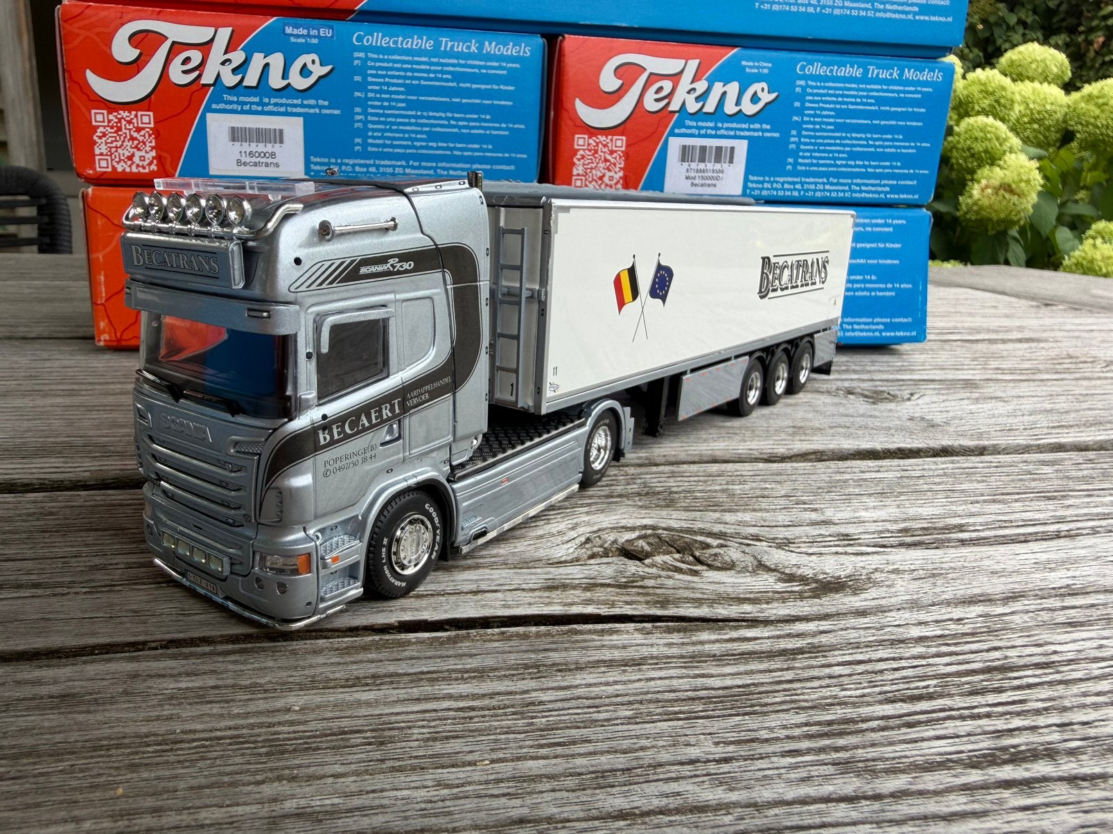 Tekno Scania R 730 met v/d Peet aardappeltrailer, Ophalen of Verzenden, Nieuw, Bus of Vrachtwagen, Tekno