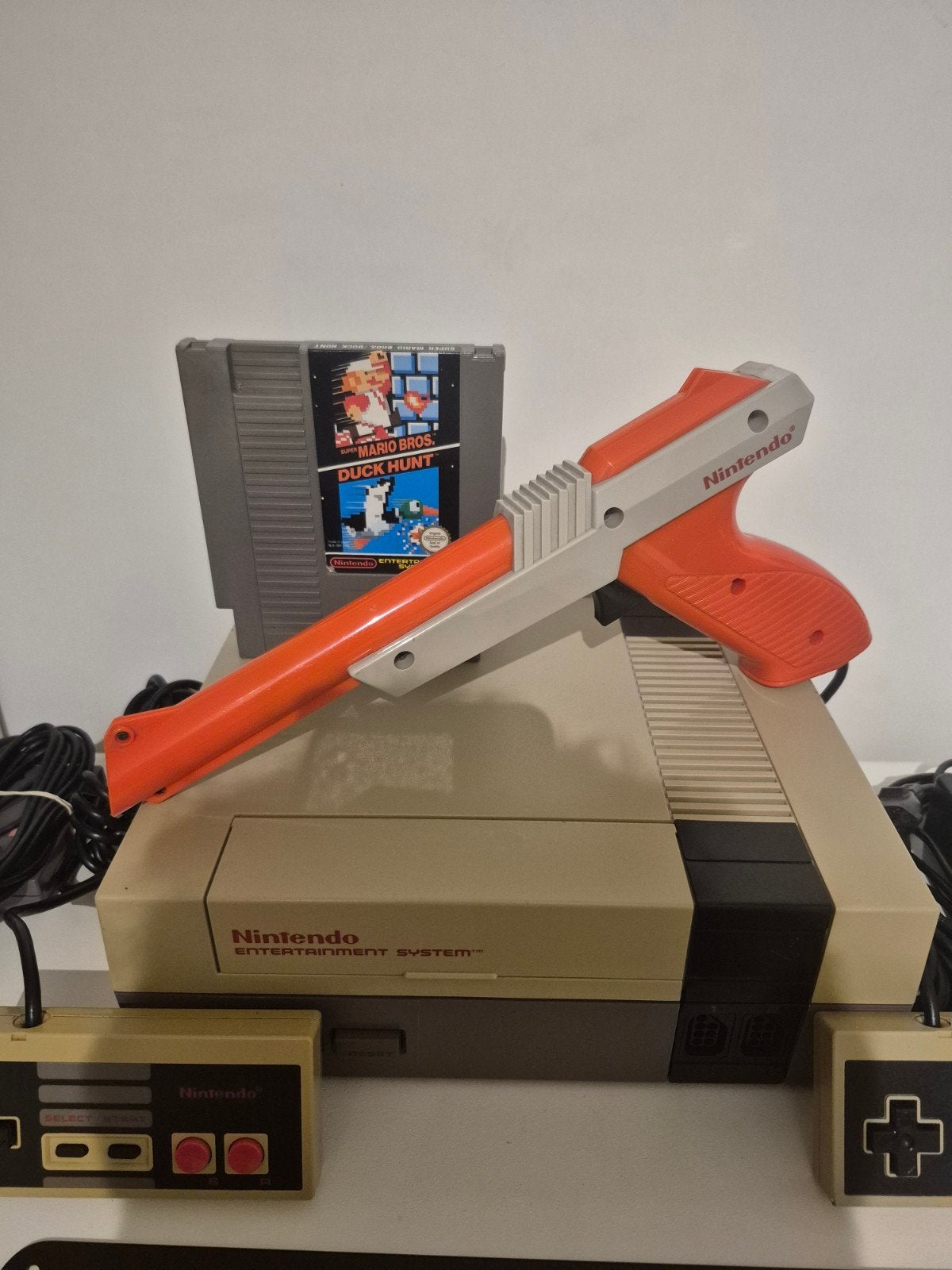 Nintendo Nes Entertainment Set, Spelcomputers en Games, Spelcomputers | Nintendo NES, Ophalen of Verzenden, Gebruikt, Met 2 controllers