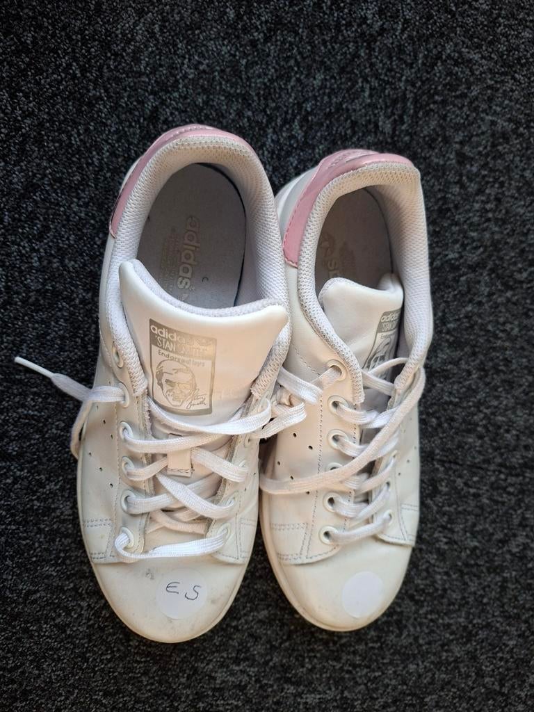 Adidas Stan Smith sneakers wit/roze - Maat 28, Adidas, Gebruikt, Meisje, Schoenen