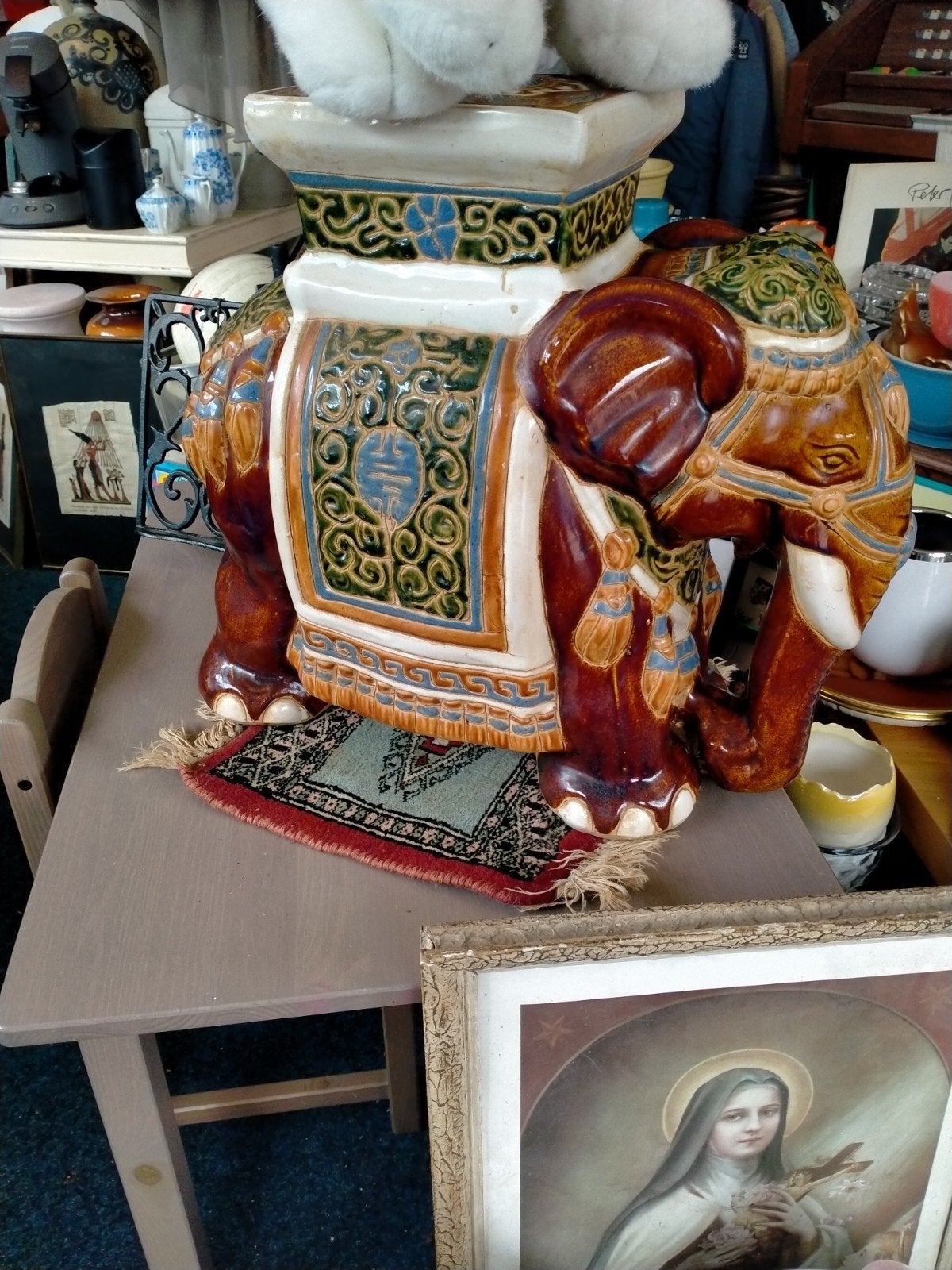 Grote porseleinen olifant, Ophalen of Verzenden