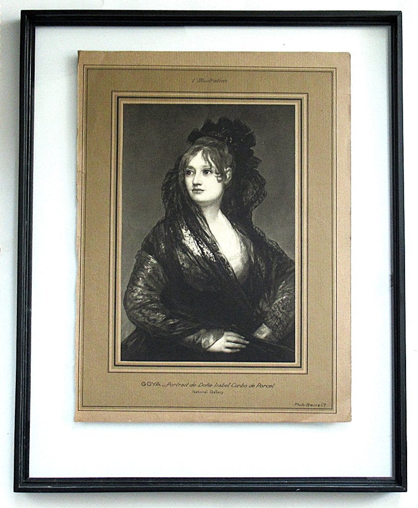 Antieke Litho ‘Dona Isabel Corbo De Porcel’ GOYA London 1928, Ophalen of Verzenden