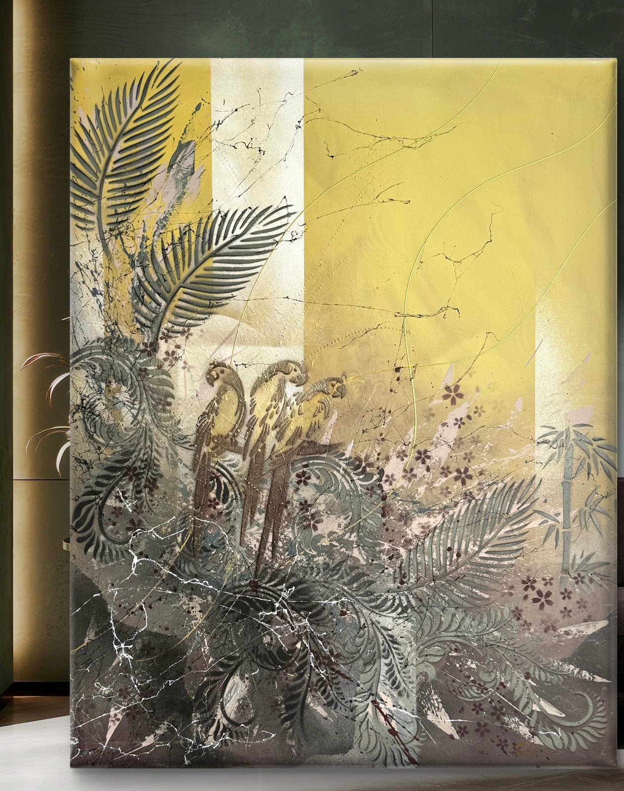 Origineel abstract schilderij – 70 x 90 cm, 50 – 75, Oorspronkelijke maker, Nieuw, Ophalen of Verzenden