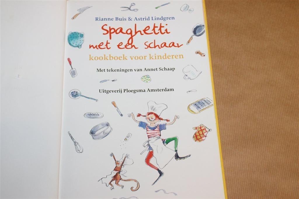 Spaghetti met een Schaar — Kinderkookboek [Astrid Lindgren], Ophalen of Verzenden, Gelezen, Fictie algemeen