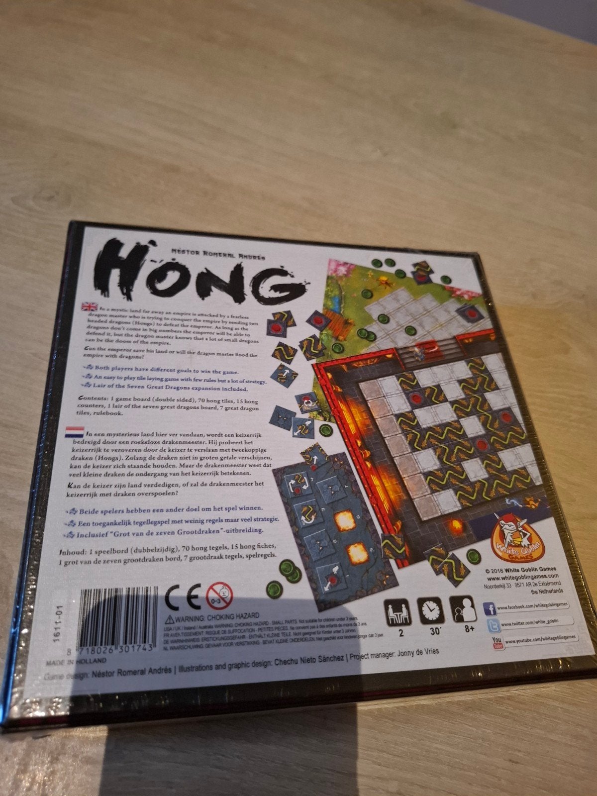 Hong bordspel - Nieuw in folie, Een of twee spelers, White Goblin Games, Nieuw, Ophalen of Verzenden