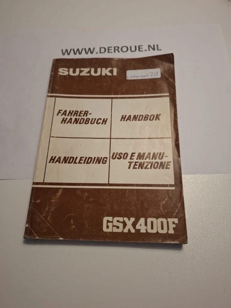 201 0WNERS MANUAL SUZUKI GSX400F  1982  USED, Motoren, Ophalen of Verzenden, Suzuki