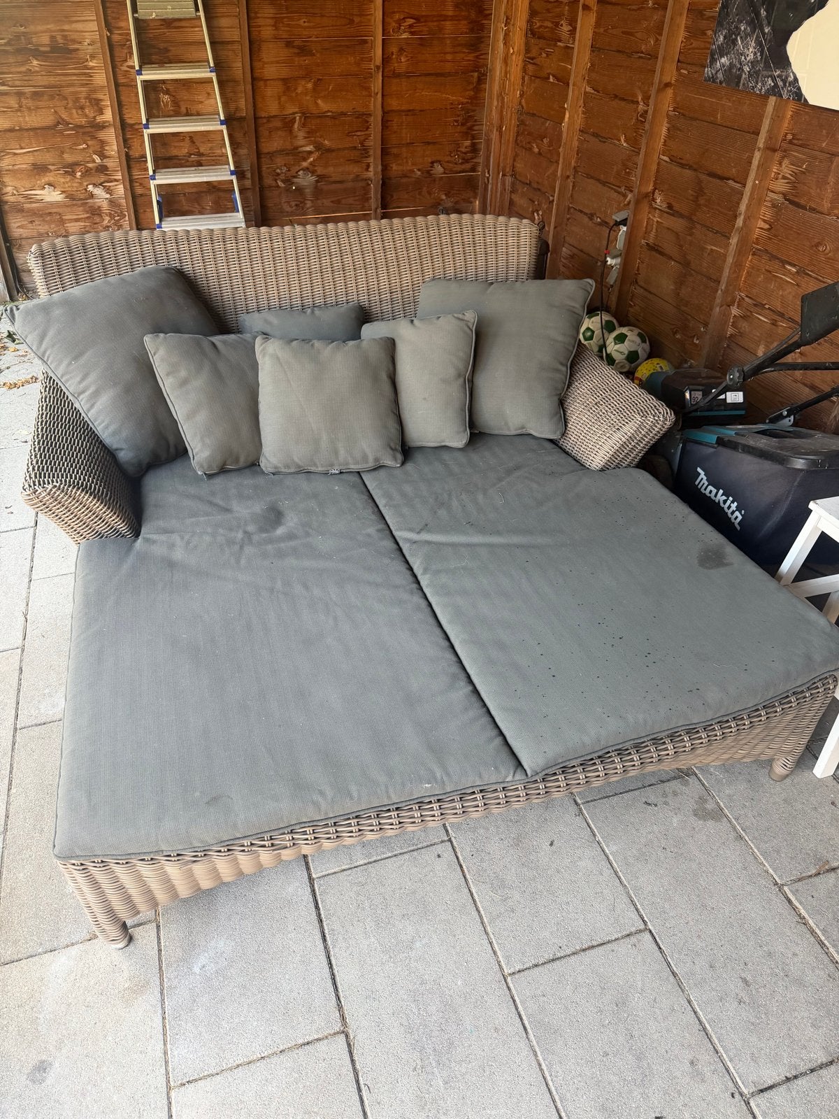 4 Seasons Outdoor Valentine ligbed 2 persoons - Gebruikt, Gebruikt, Loungeset, Wicker, Bank
