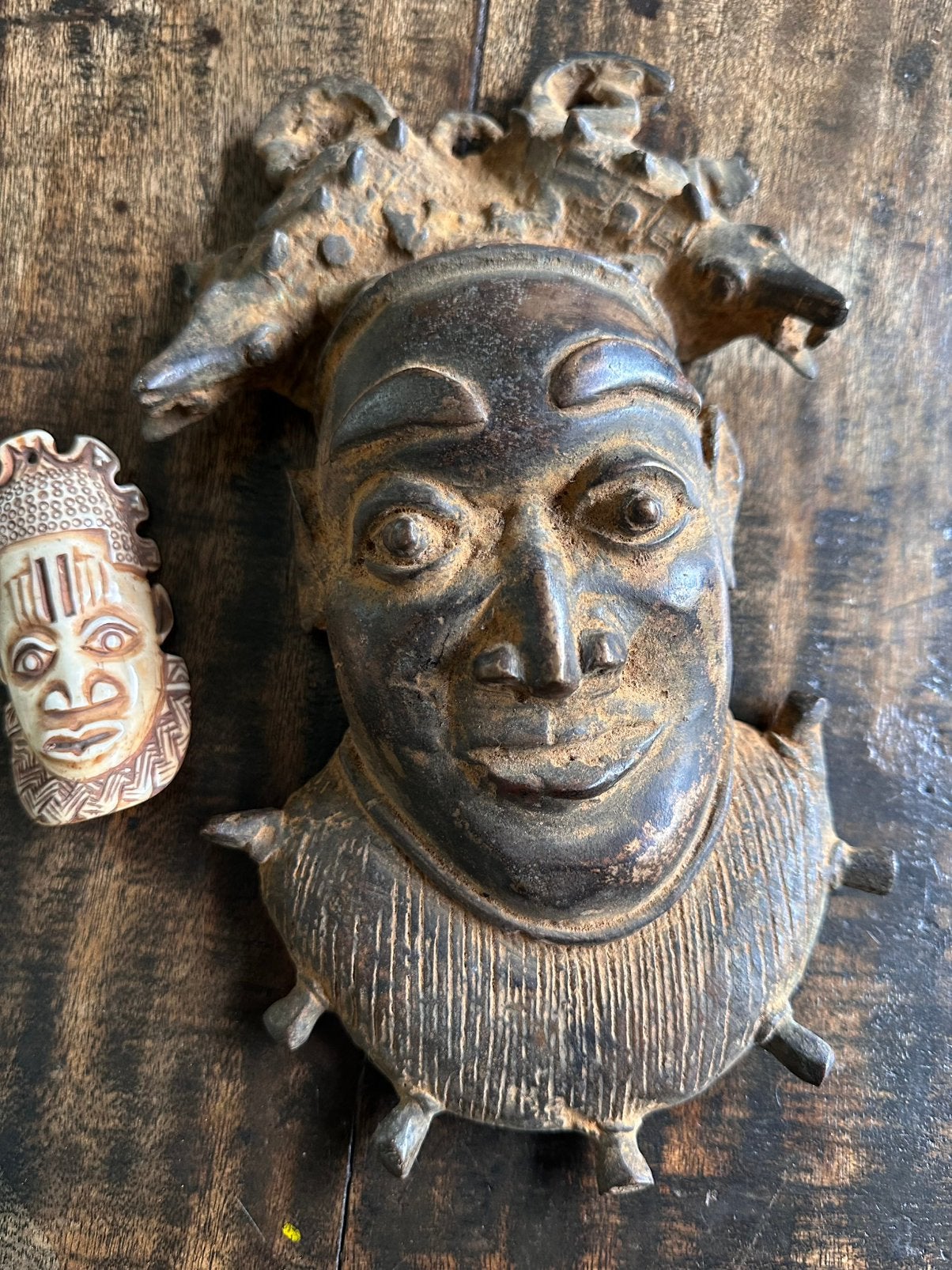 Bronzen Koninklijke  IFE Heuphanger collectie Antropoloog, Antiek en Kunst, Ophalen of Verzenden