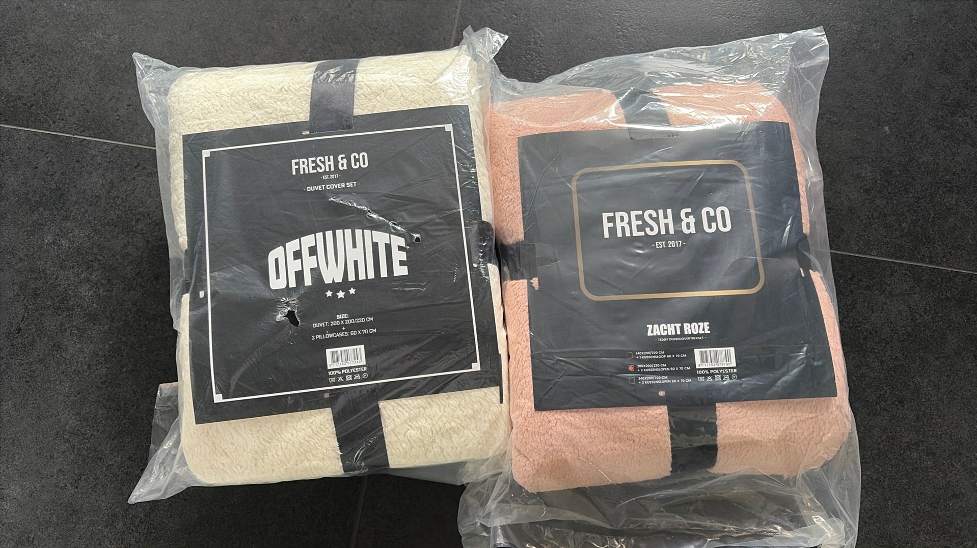 Fresh & Co teddy dekbedovertrek. Nieuw. Zacht roze, Ophalen of Verzenden, Nieuw, Tweepersoons, Dekbedovertrek
