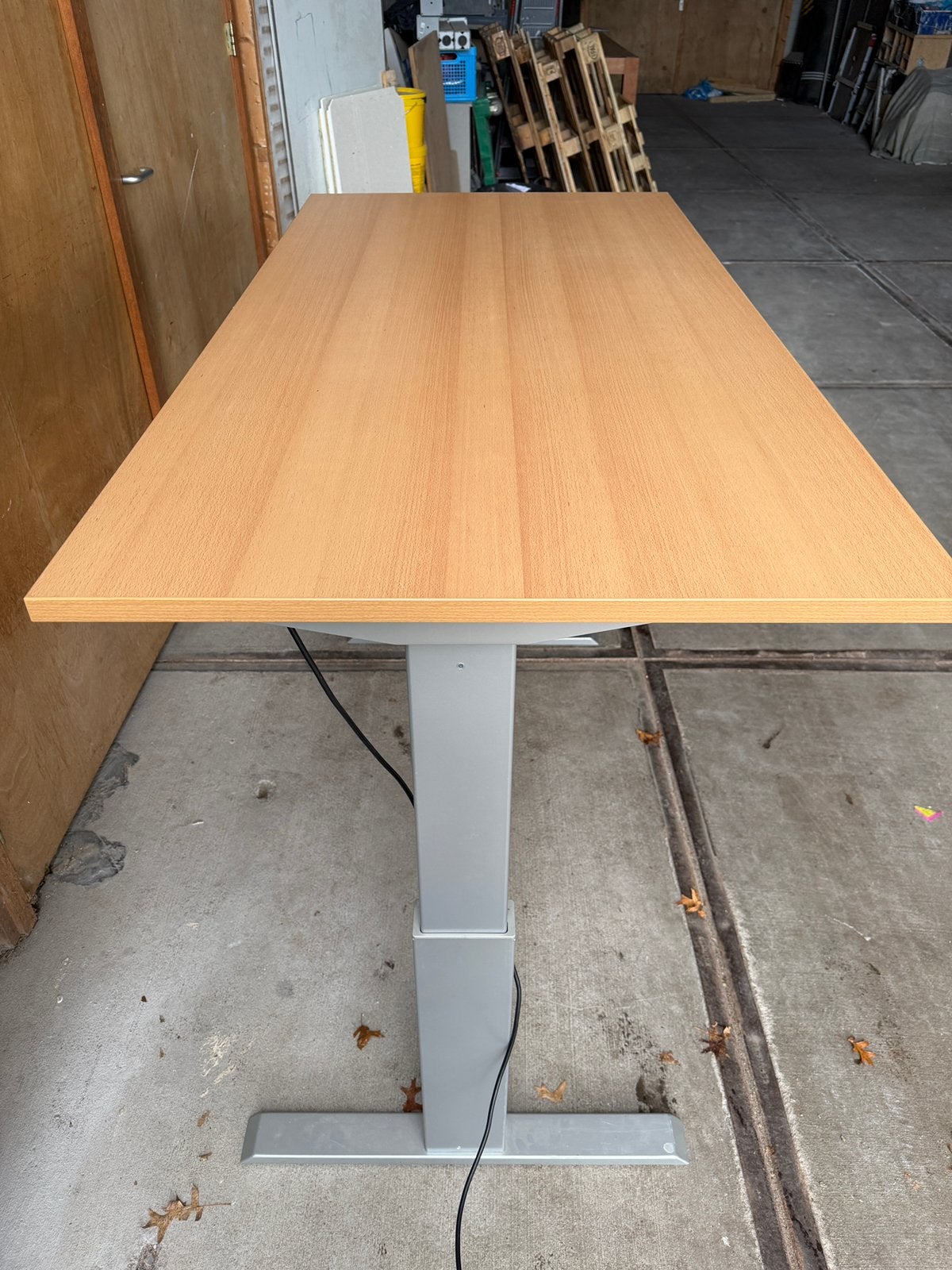 Zit sta bureau 160x80 cm, Zit-sta bureau, 160 cm, Elektrisch, Hout