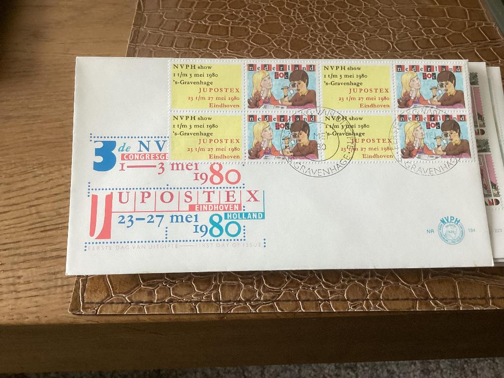 No1974 Afwijkend E184 blokken van 8 Nederland jaargangen fdc, Ophalen, Onbeschreven, Nederland