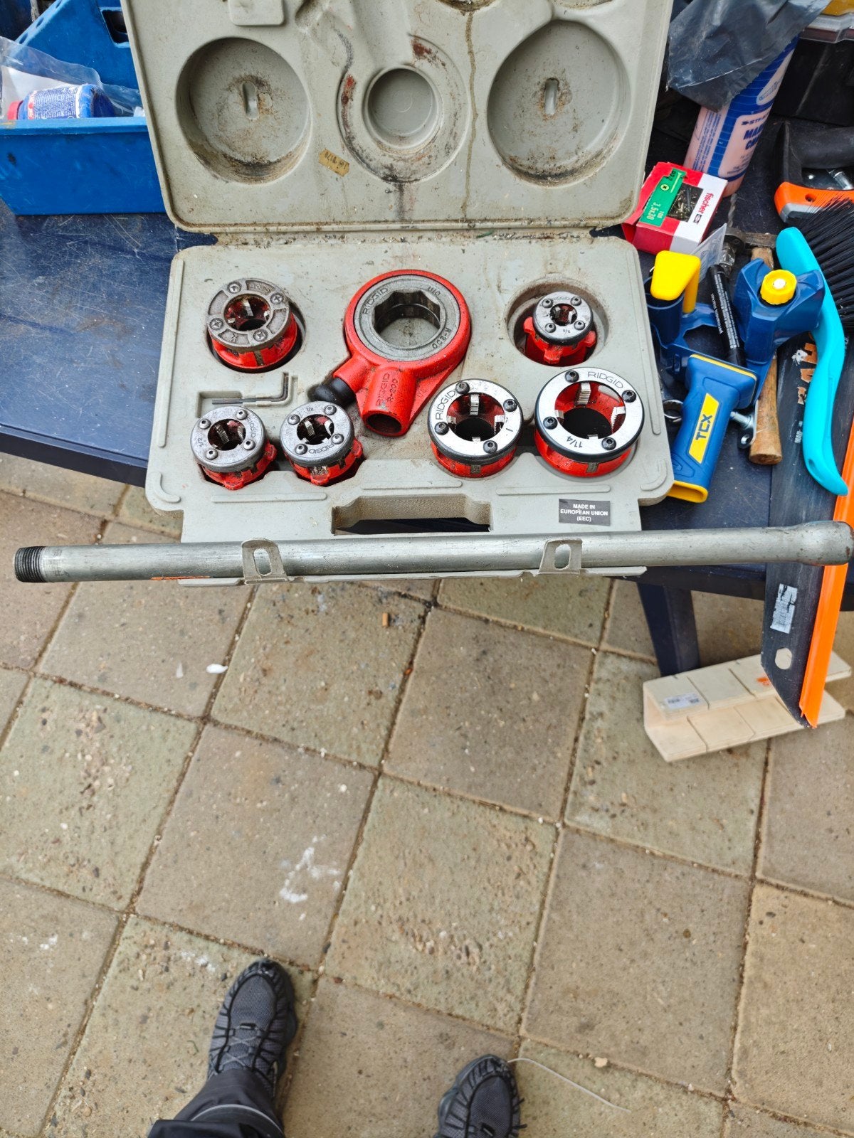 ridgid pijpensnijder 6 delig, Ophalen, Gebruikt