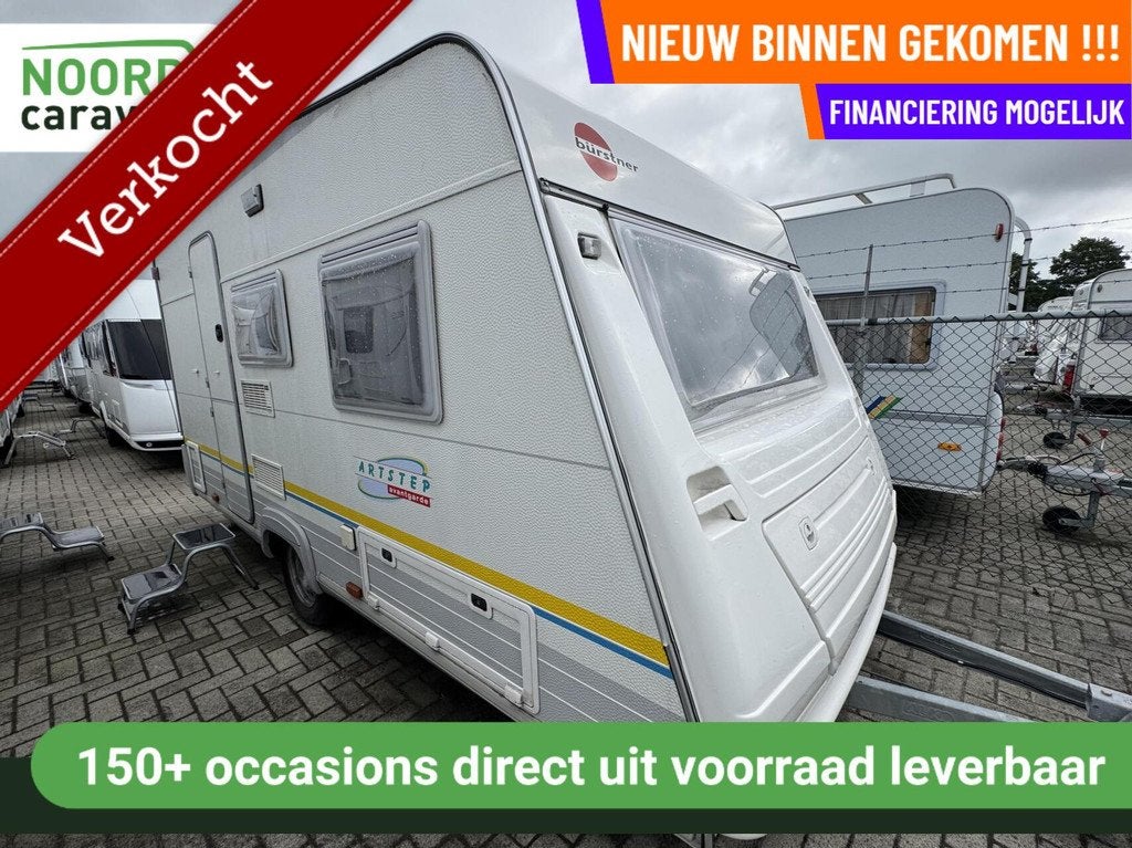 Buerstner ARTSTEP 420 TN, DINETTE, TREINZIT, VOORTENT,TOILET, Caravans en Kamperen, Caravans, Bedrijf, Treinzit, 750 - 1000 kg