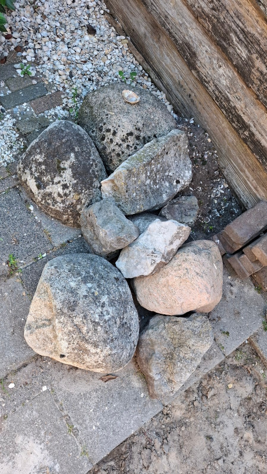 Stapel grote keien, Tuin en Terras, Ophalen, Gebruikt, Grijs, Kei