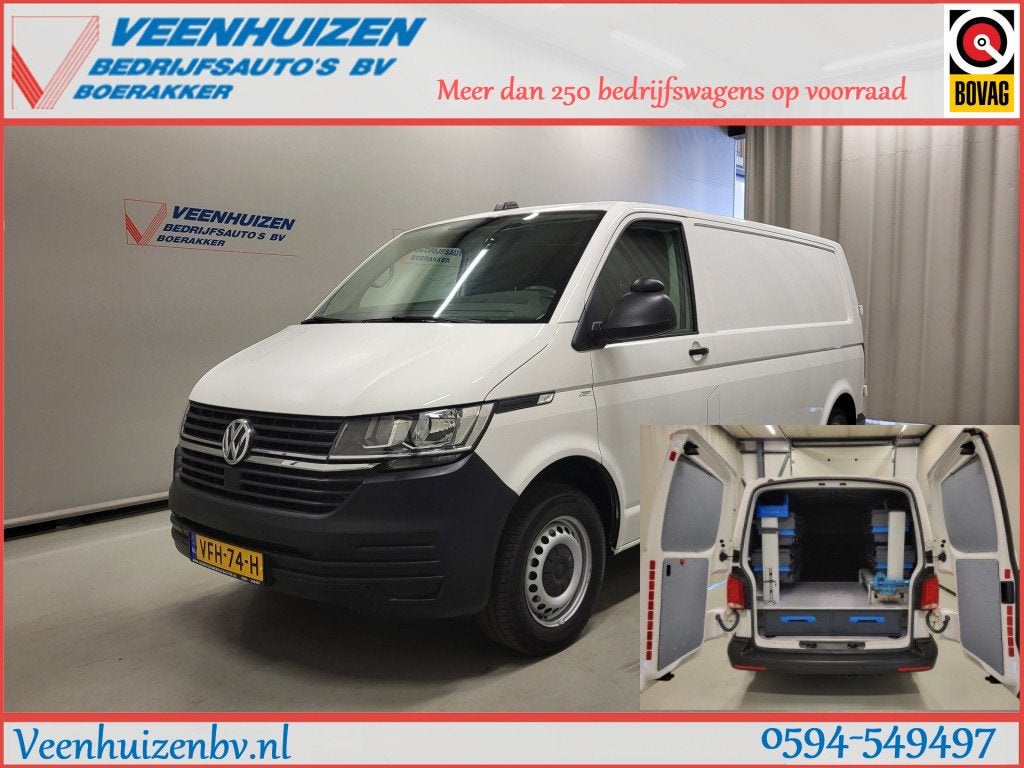 Volkswagen Transporter 2.0TDI L2/H1 Sortimo Inrichting Euro, Voorwielaandrijving, 15 km/l, Gebruikt, Euro 6