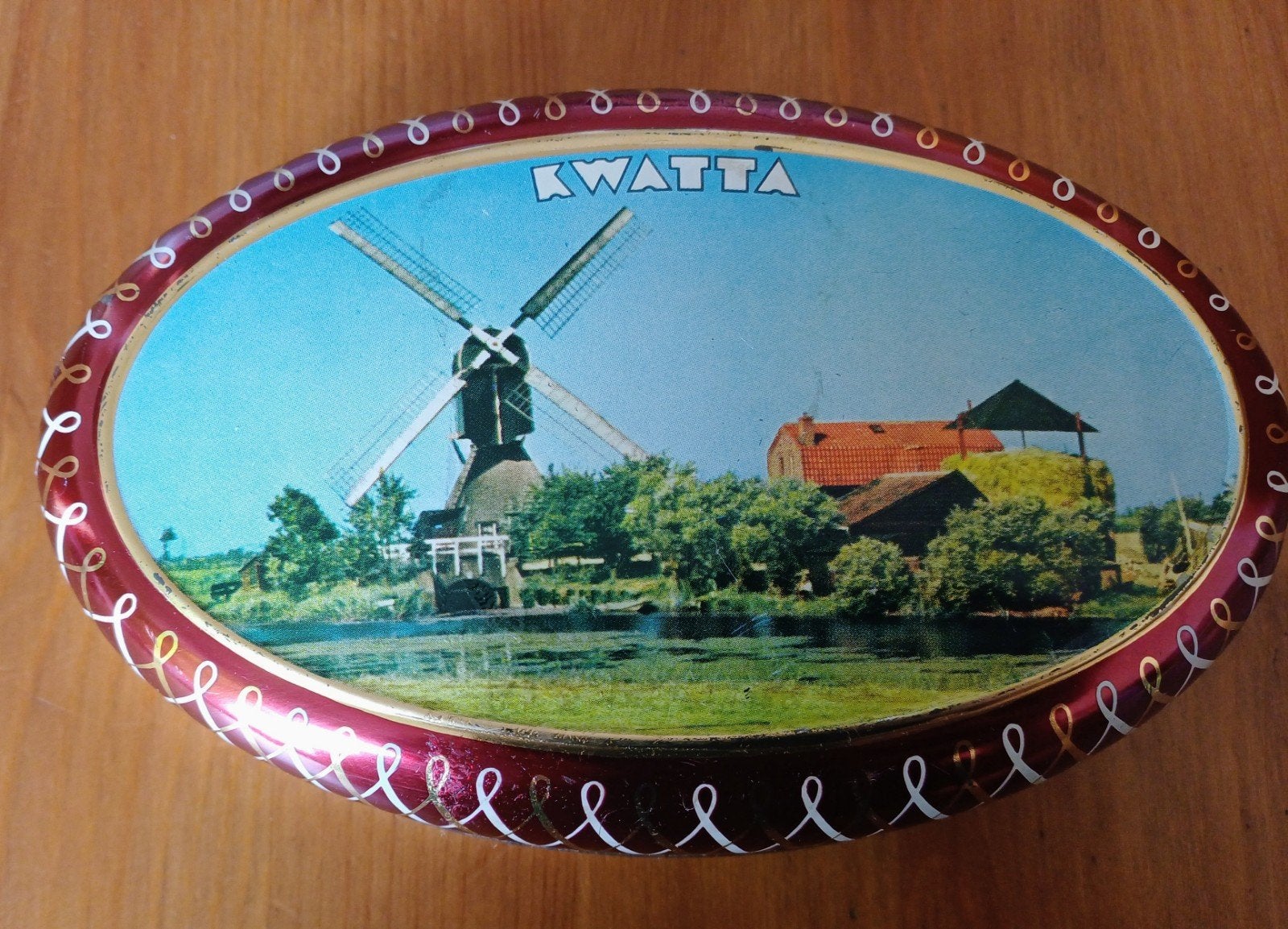 Vintage Kwatta Ovaal Blik Molen Breda, Ophalen, Gebruikt, Overige