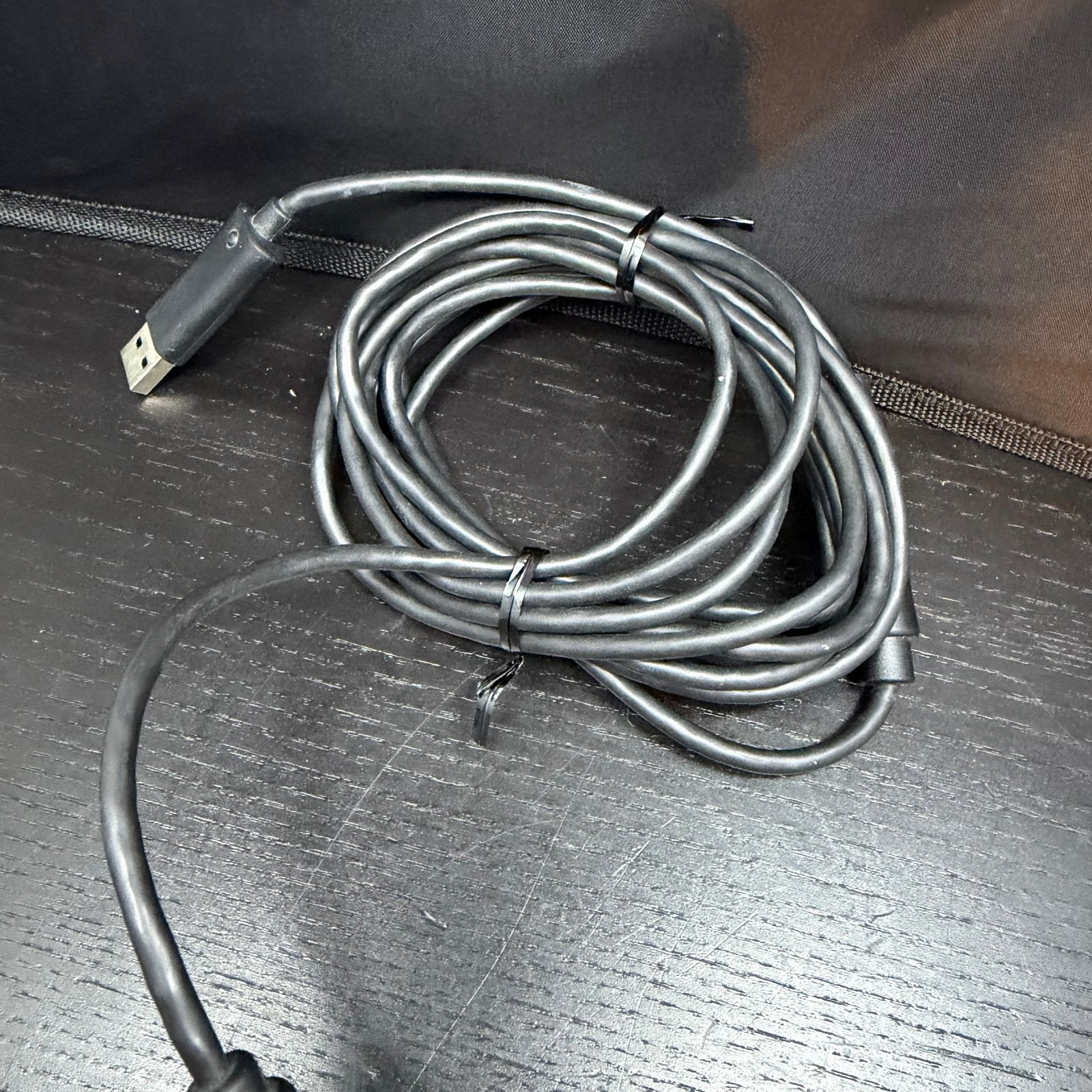 Originele Microsoft Xbox 360 Controller Wired Zwart, Gebruikt, Z, Ophalen of Verzenden, E