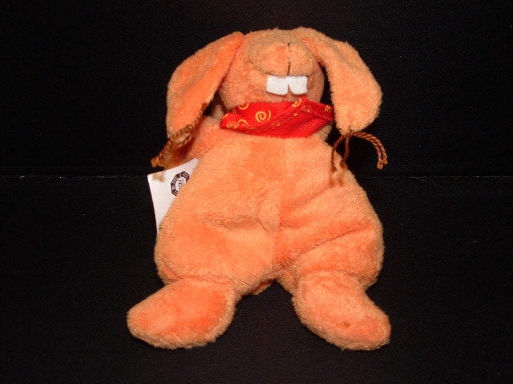 SIGIKID KONIJN KLEINE UITVOERING VELOURS ORANJE. MET, Ophalen of Verzenden, Nieuw, Overige typen