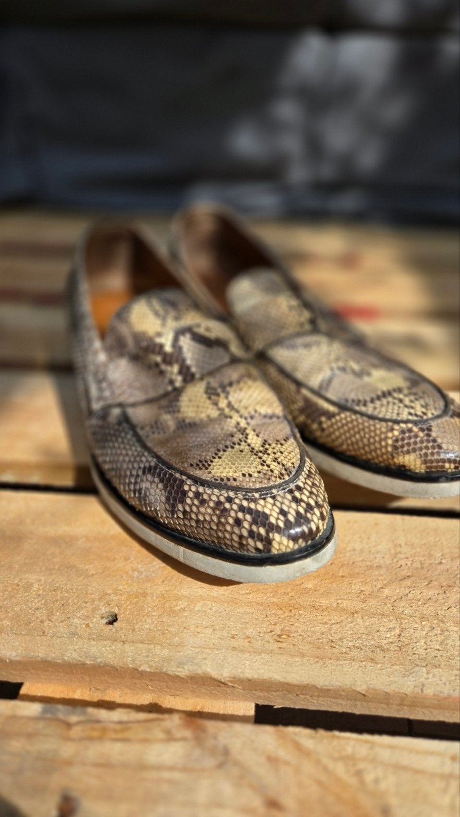 Fendi Loafers Python Leer Maat 44, Ophalen of Verzenden