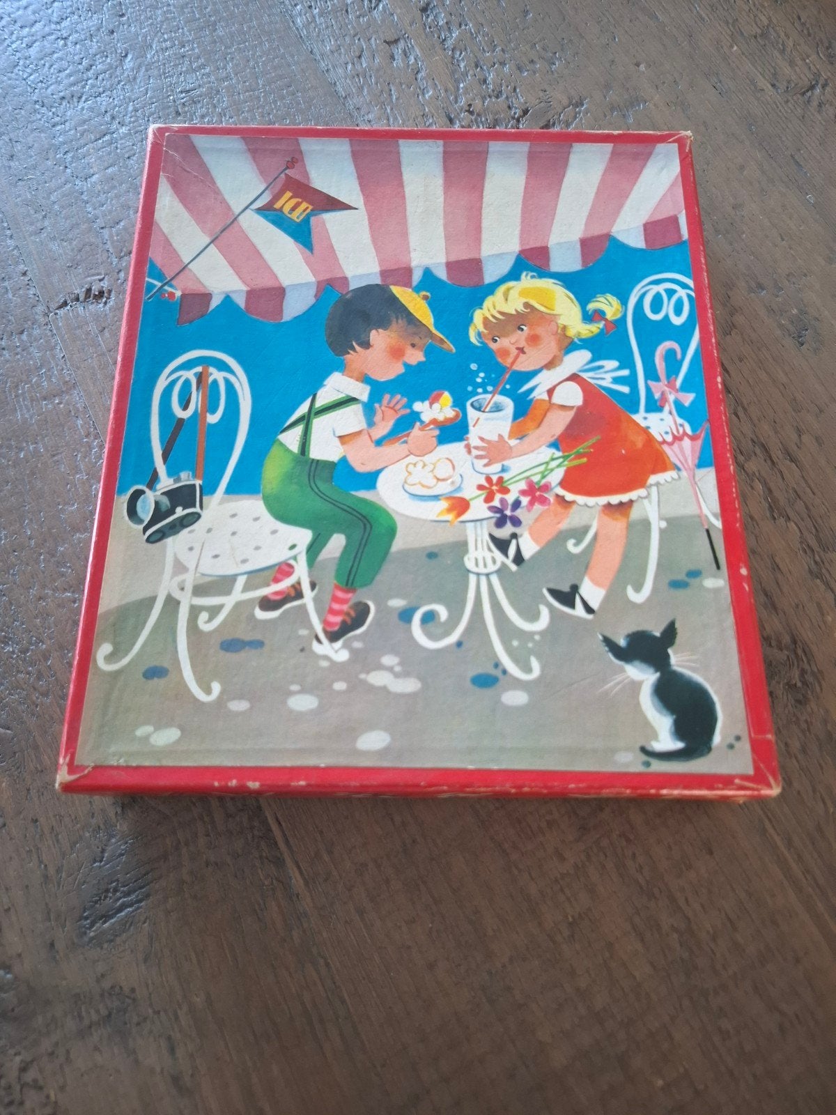 Jig-Saw vintage kinderpuzzel - compleet - originele doos, Ophalen of Verzenden, Minder dan 500 stukjes, Gebruikt, Legpuzzel