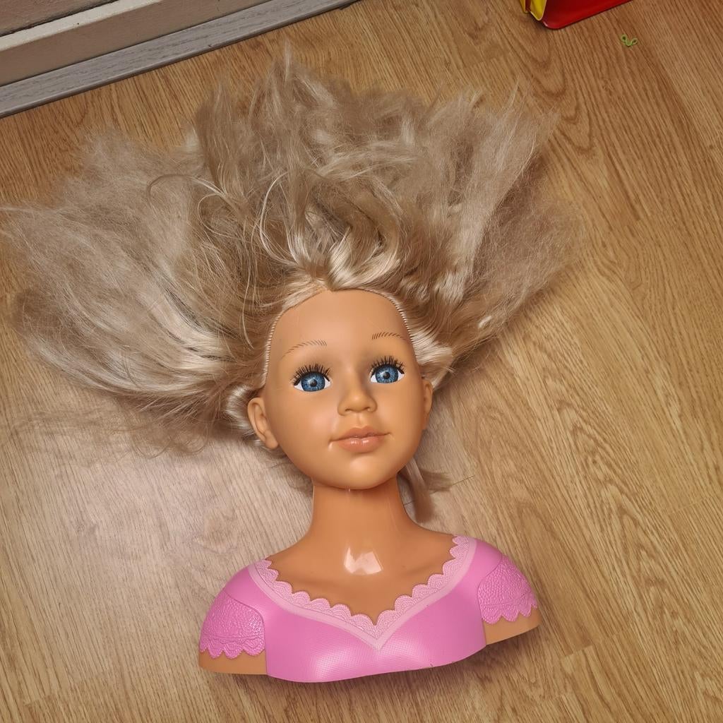 Kappershoofd met blond haar - oefenpop, Ophalen of Verzenden, Gebruikt, Overige typen