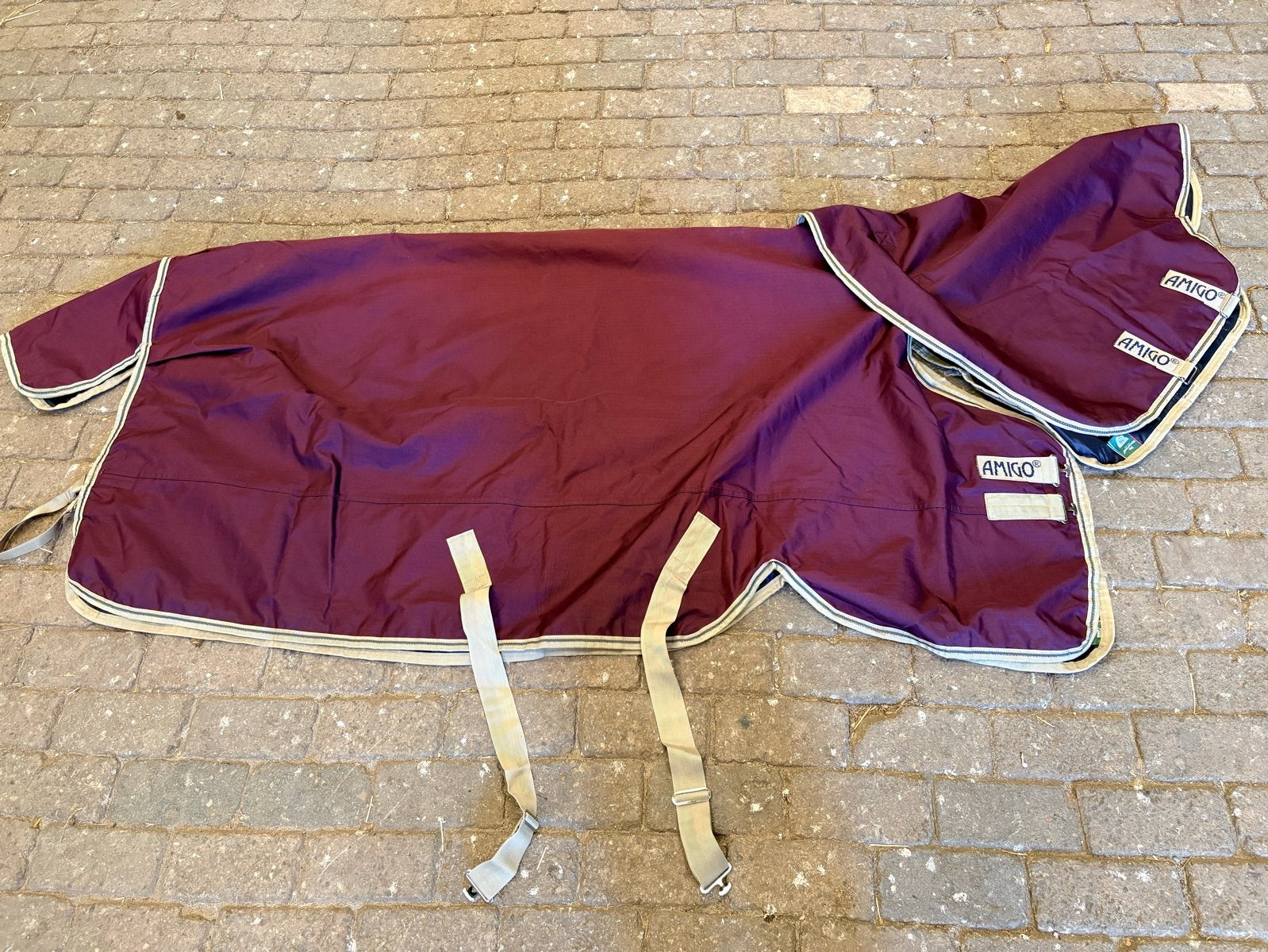 Amigo regendeken met hals, 100 g, Gebruikt, Ophalen of Verzenden, Paars