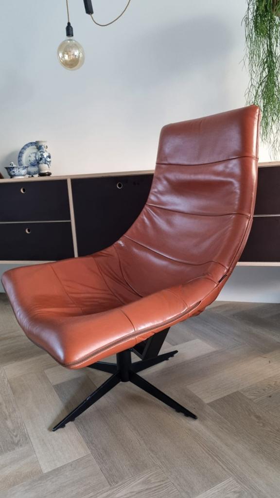 Luxe Fauteuil, Huis en Inrichting, Ophalen, 75 tot 100 cm, Leer, 75 tot 100 cm