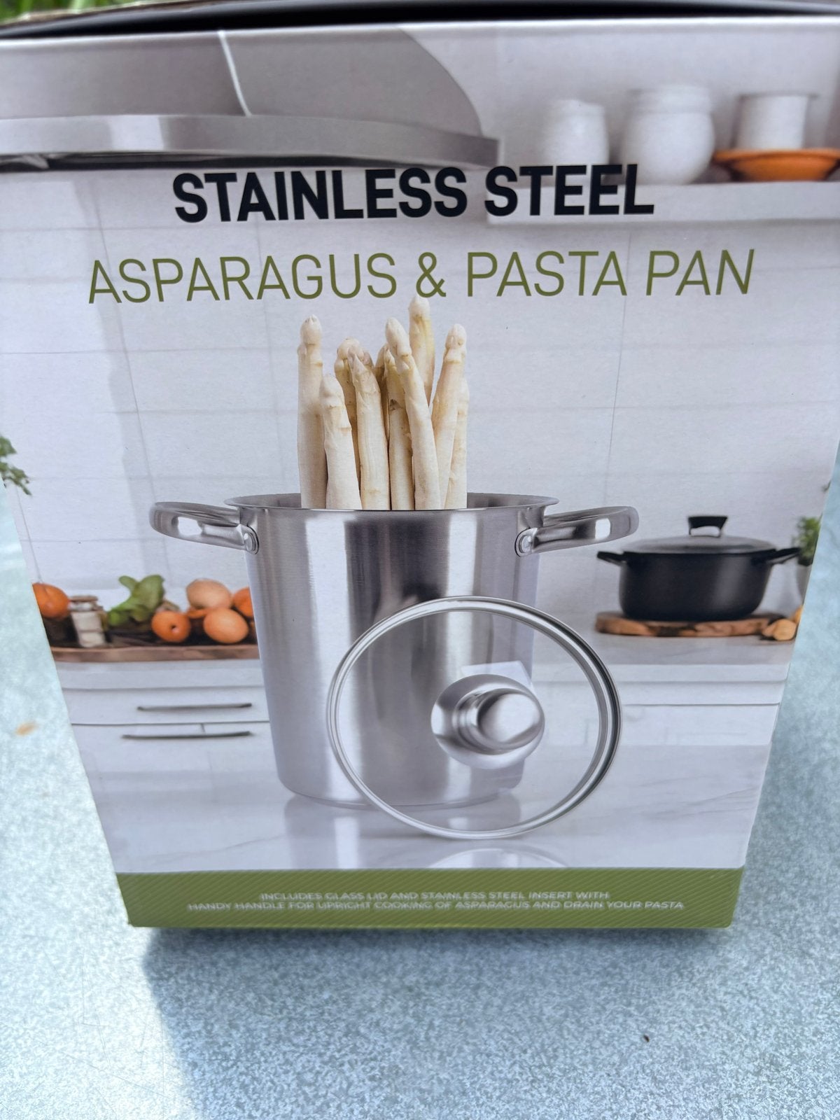 Nieuwe RVS Asperge- en Pastapan - 4L, Ø 17 cm, Afgietsysteem, Nieuw, Ophalen of Verzenden, Rvs
