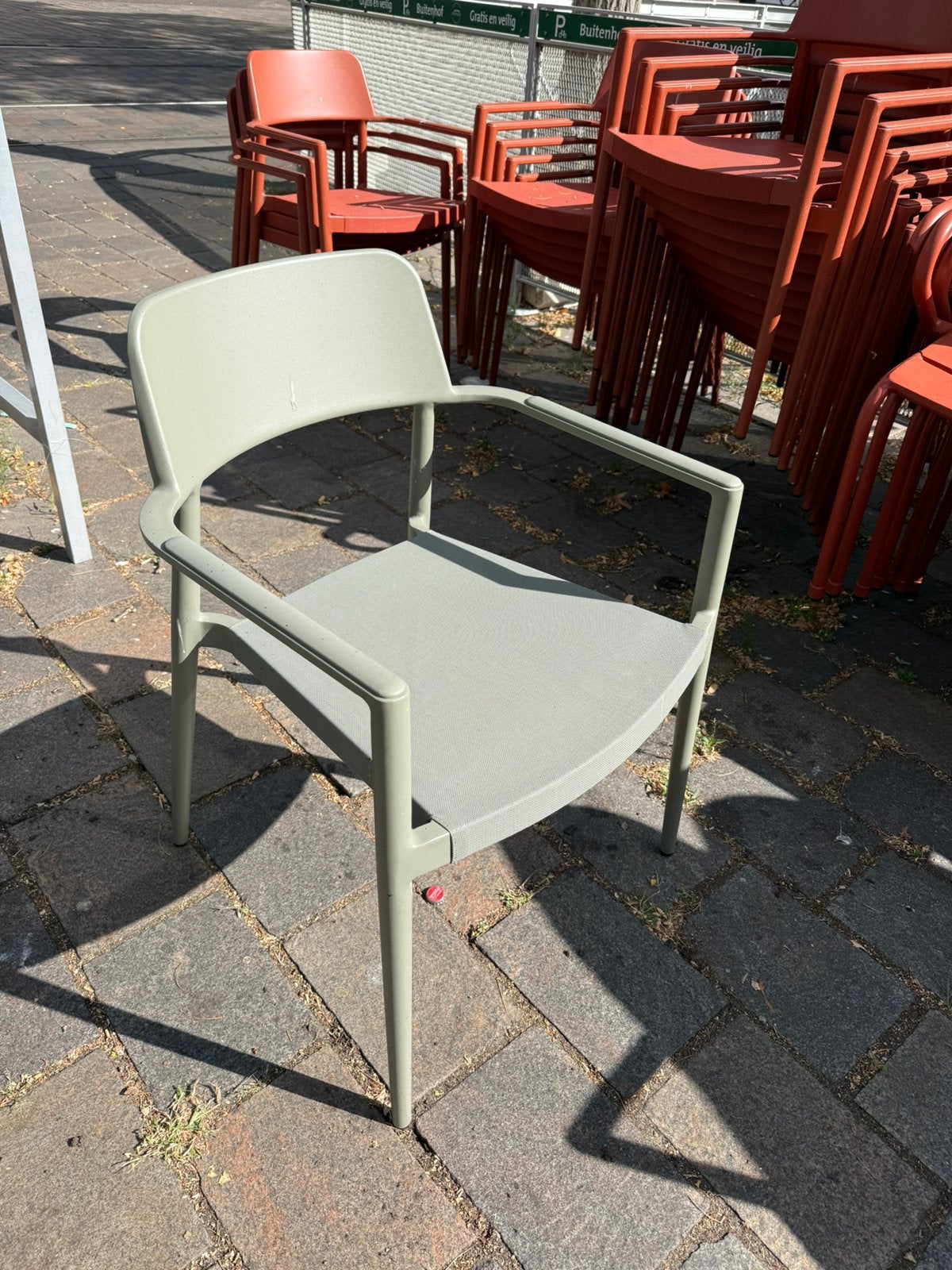 Terras meubilair Horeca stoelen  vintage barkrukken tafels, Tuin en Terras, Tuinstoelen, Ophalen, Zo goed als nieuw, Aluminium
