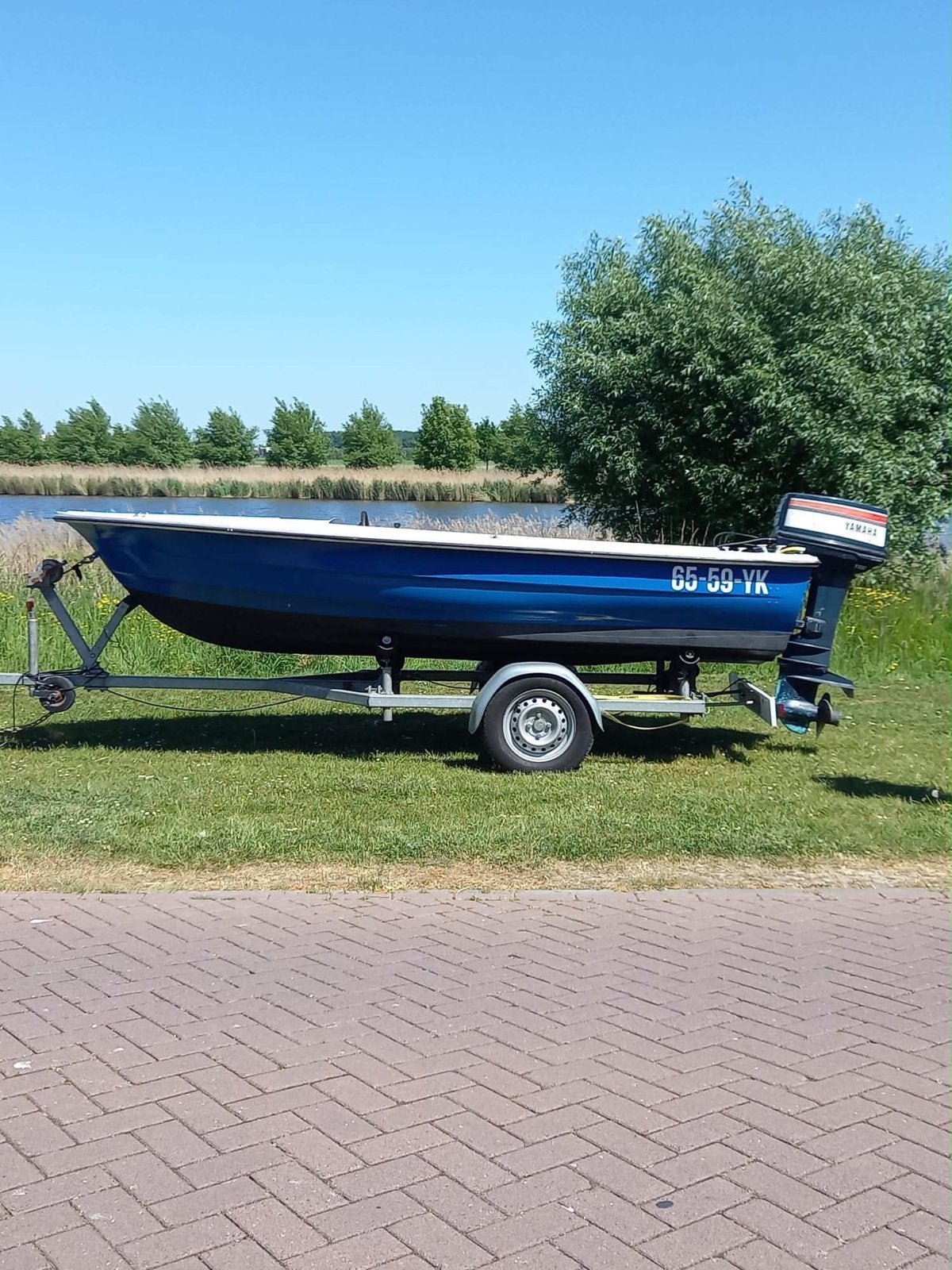 Stabiele visboot/toerboot met Yamaha 40pk buitenboordmotor, Ophalen of Verzenden, Gebruikt