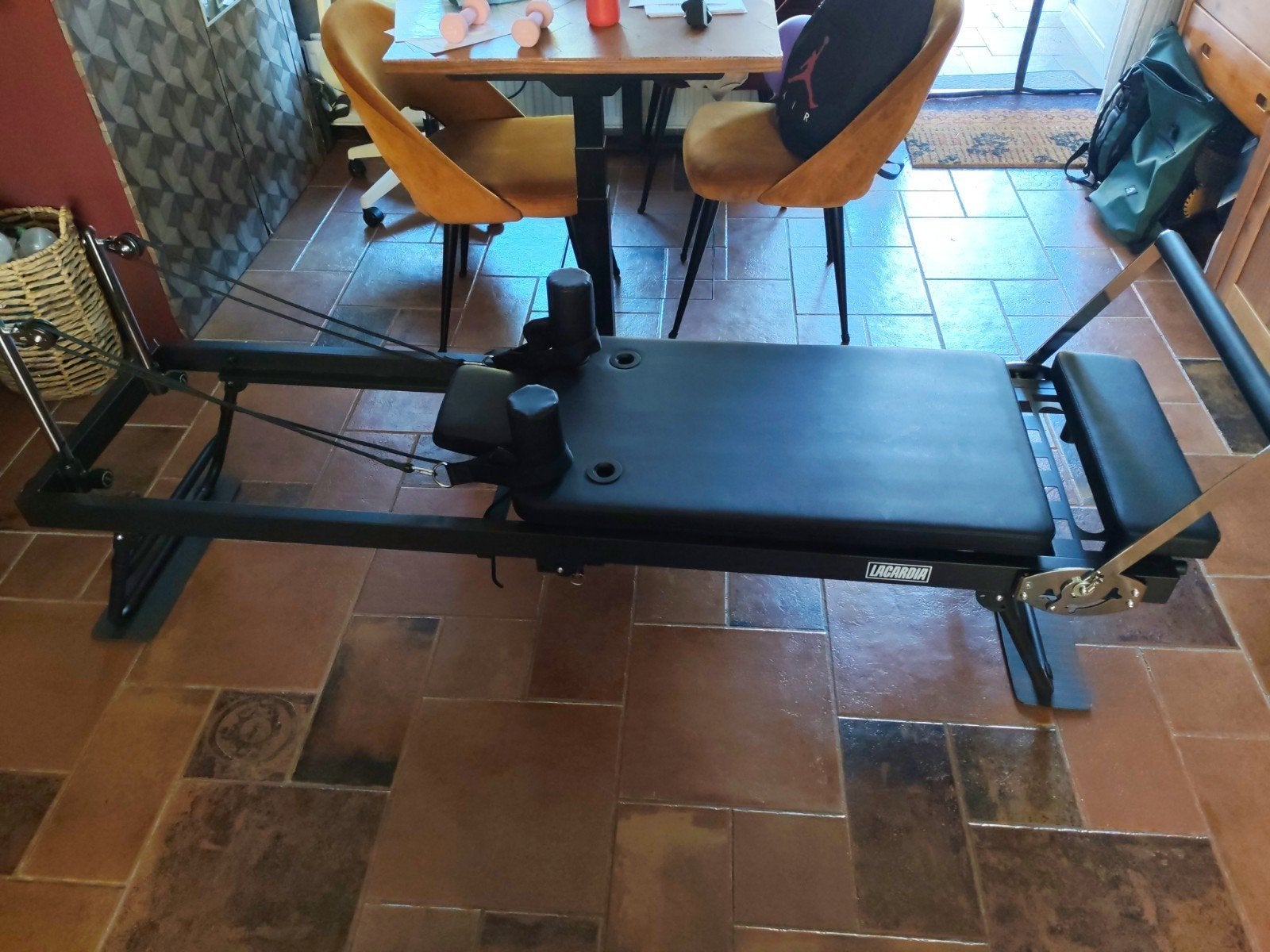 Inklapbaar Lacardia Reformer Pilates apparaat, Sport en Fitness, Ophalen, Zo goed als nieuw, Benen, Overige typen