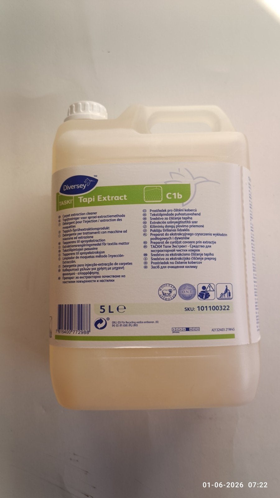 Diversey Taski Tapi Extract tapijtreiniger, Ophalen of Verzenden
