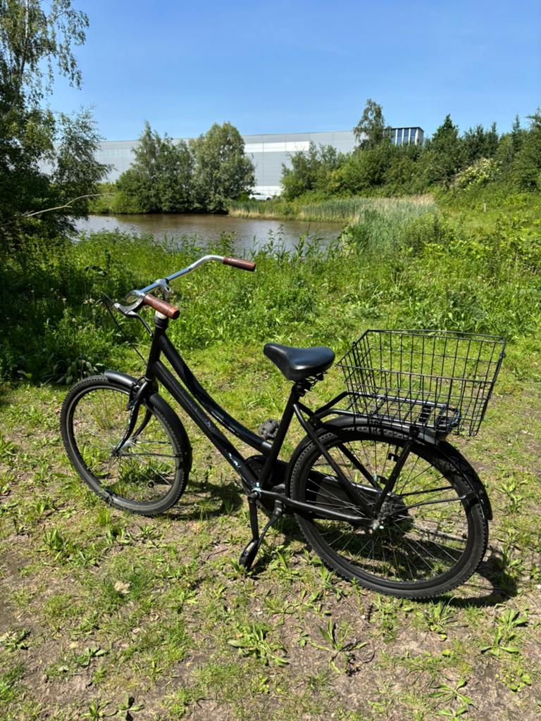 Zwarte Nederlandse fiets + accessoires / Black Dutch Bike, Ophalen, Zo goed als nieuw, Terugtraprem, Overige merken