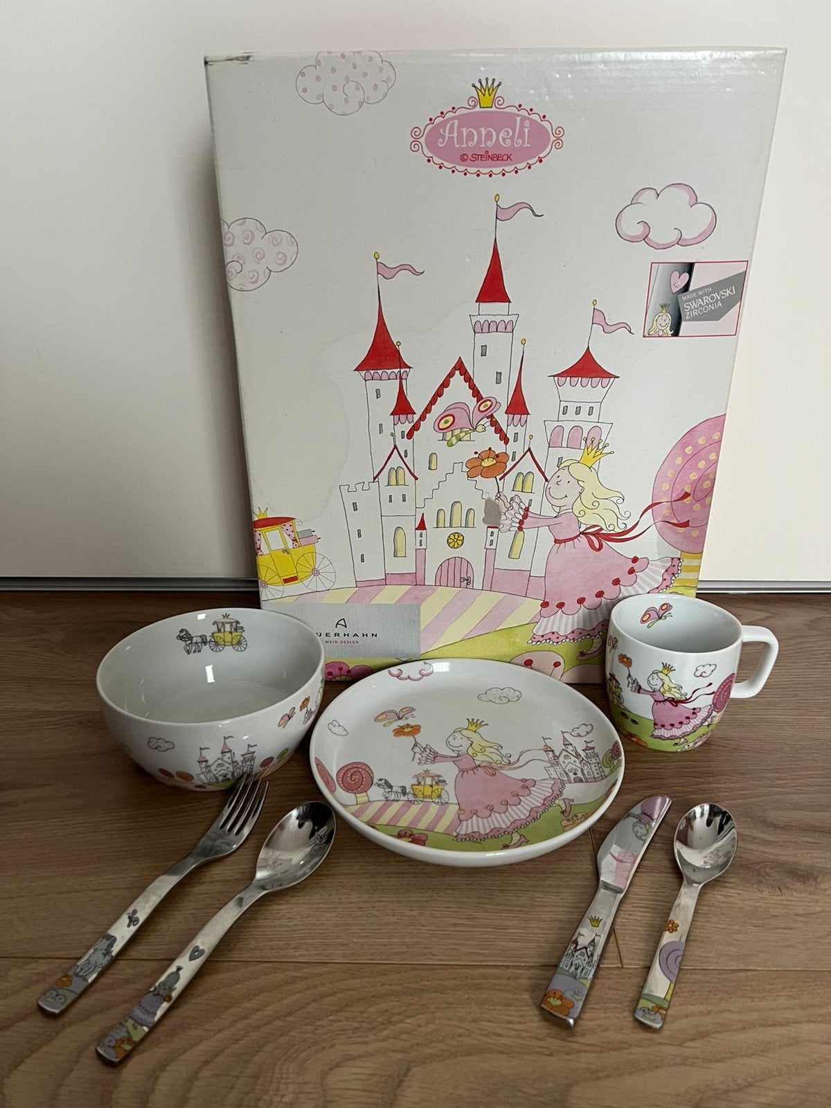 Steinbeck Anneli kinderbestek en servies (7-delig), Kinderen en Baby's, Ophalen of Verzenden, Gebruikt
