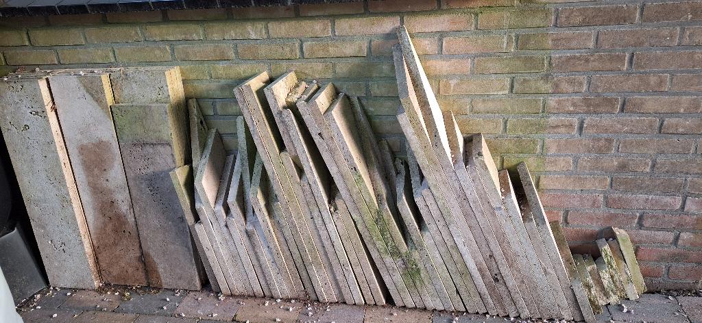 travertin tegels restant, Tuin en Terras, Tegels en Klinkers, Ophalen, Gebruikt, Terrastegels, Natuursteen