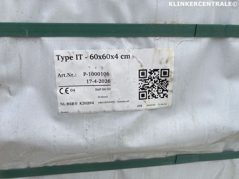 280m2 zandkleur Tricolore B-KEUS 60x60x4cm terrastegels beto, Excluton BV, Waalbandijk 155 6651 KD Druten, Nieuw, Ophalen of Verzenden