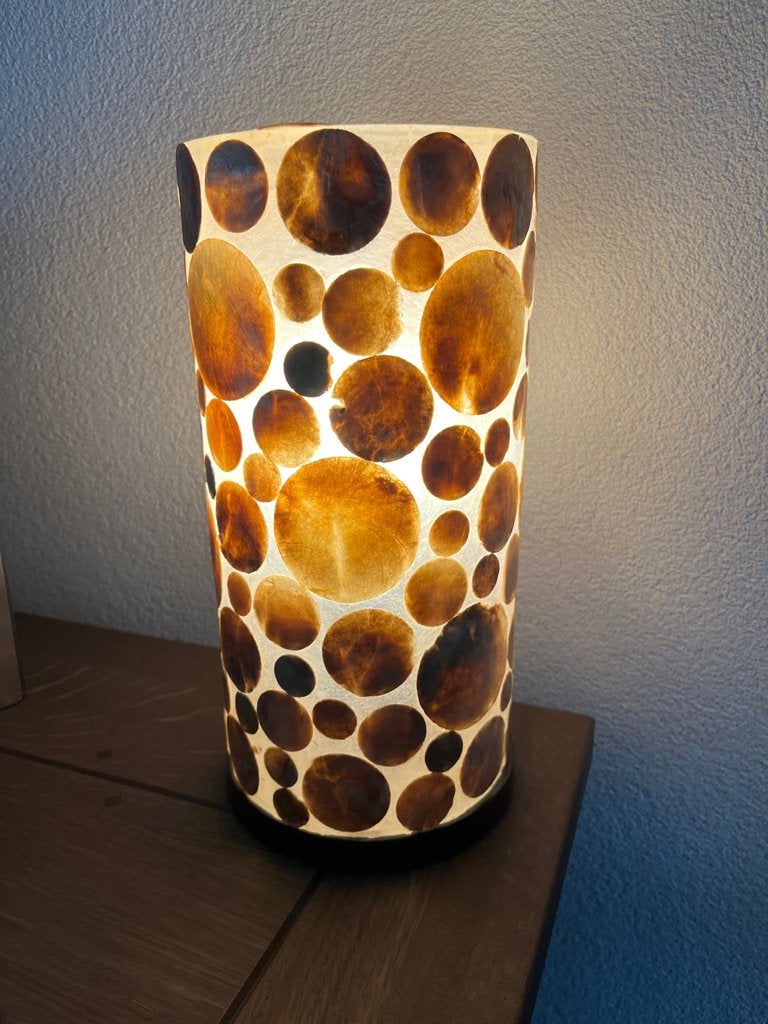 Schelpen lamp, Huis en Inrichting, Overige materialen, Zo goed als nieuw, Minder dan 50 cm, Schelpen